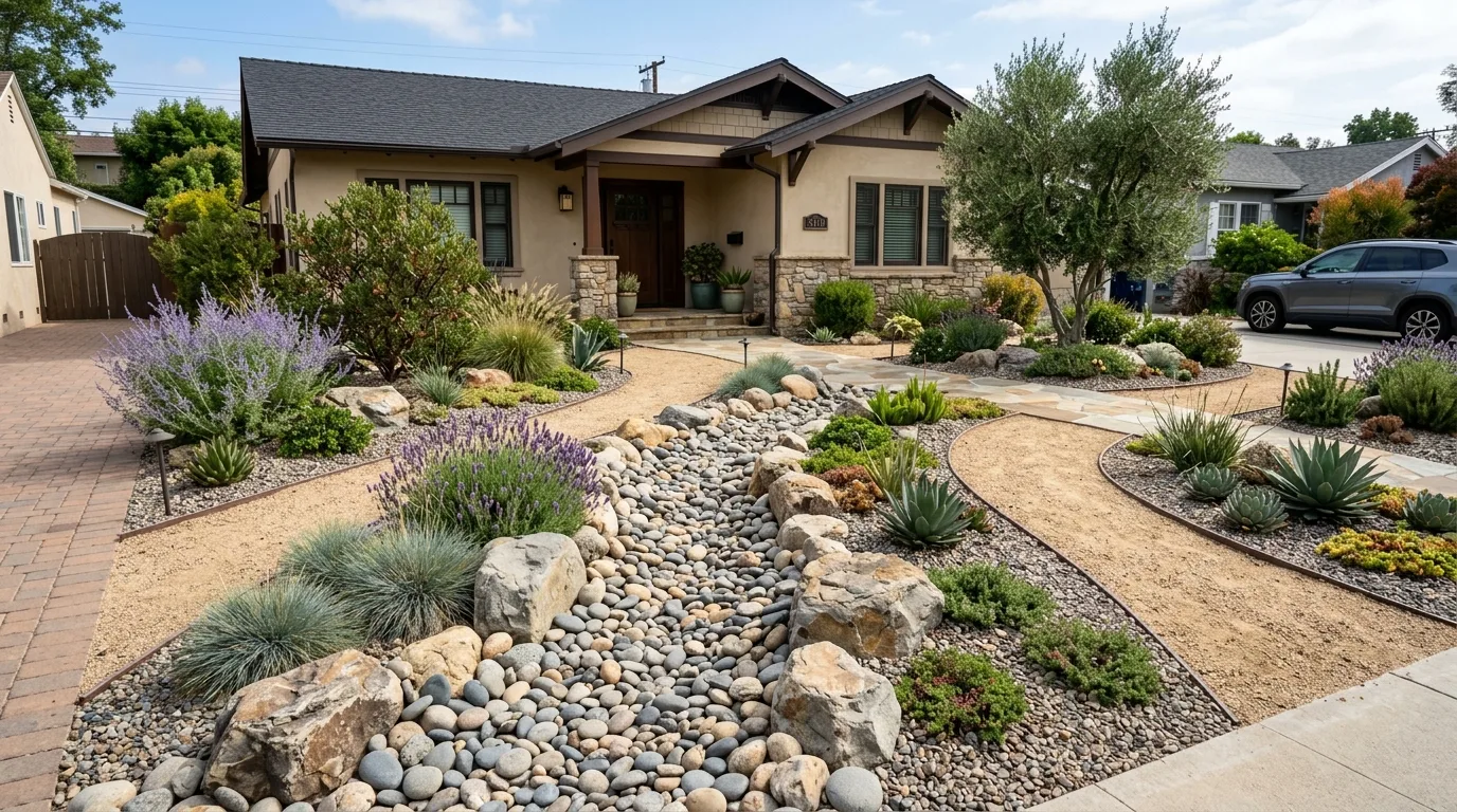 7 Front Yard Landscaping Ideas with Rocks for Easy Design